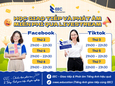 EEC THÔNG BÁO LỊCH HỌC LIVESTREAM QUA FACEBOOK VÀ TIKTOK